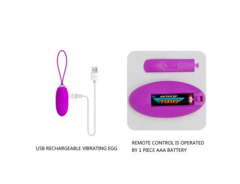 Bezprzewodowe wibrujące jajko Pretty Love Joanna USB 12 funkcji - 7
