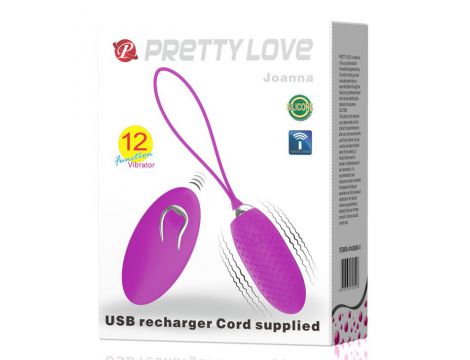 Bezprzewodowe wibrujące jajko Pretty Love Joanna USB 12 funkcji - 9