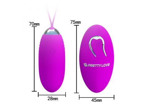 Jajko wibrujące Pretty Love Jenny silikonowe z pilotem USB 7 cm - 6