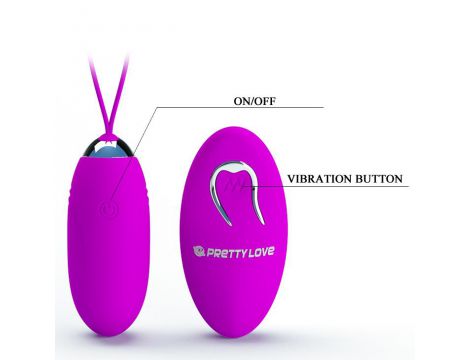 Jajko wibrujące Pretty Love Jenny silikonowe z pilotem USB 7 cm - 8