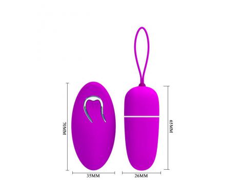 Wibrujące jajko Pretty Love Bradley z pilotem 6 cm 12 trybów - 5