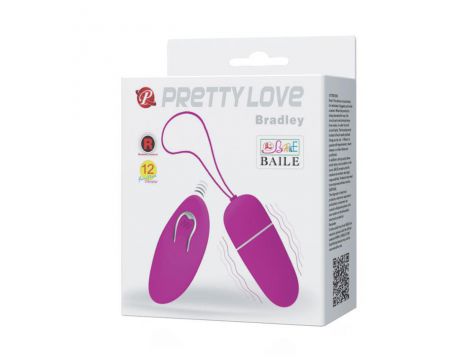 Wibrujące jajko Pretty Love Bradley z pilotem 6 cm 12 trybów - 9