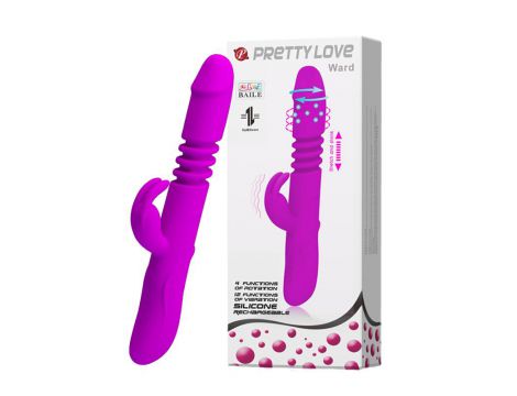 Wibrator króliczek Pretty Love Ward silikonowy z rotacją USB 27 cm