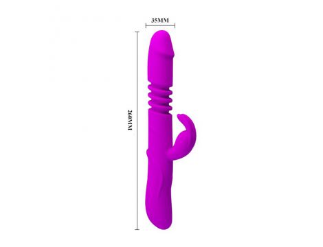 Wibrator króliczek Pretty Love Ward silikonowy z rotacją USB 27 cm - 6