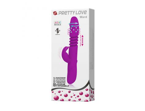 Wibrator króliczek Pretty Love Ward silikonowy z rotacją USB 27 cm - 10