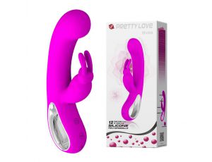 Wibrator króliczek silikonowy Pretty Love Webb różowy USB 21 cm
