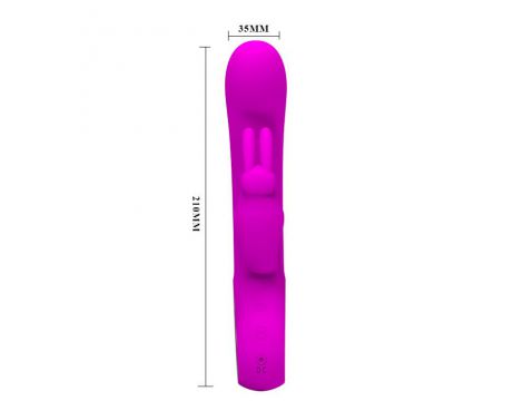Wibrator króliczek silikonowy Pretty Love Webb różowy USB 21 cm - 6