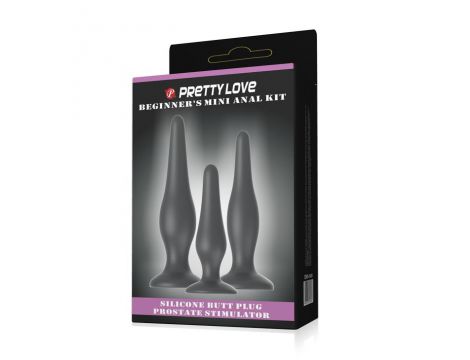 Zestaw silikonowych korków analnych Pretty Love mini dla początkujących - 9