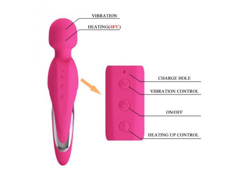 Potężny masażer wibracyjny Pretty Love Michael USB rozgrzewający 7 trybów - 8