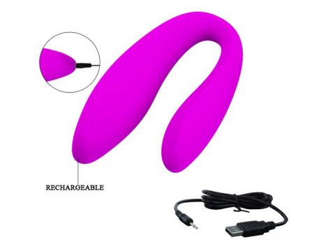 Wibrator wygięty Pretty Love Letitia z pilotem USB 10 funkcji - 4