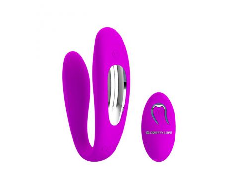 Wibrator wygięty Pretty Love Letitia z pilotem USB 10 funkcji