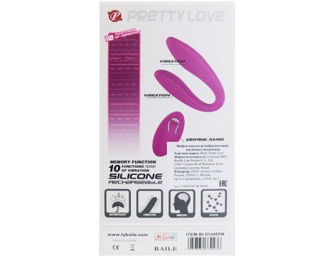 Wibrator wygięty Pretty Love Letitia z pilotem USB 10 funkcji - 9