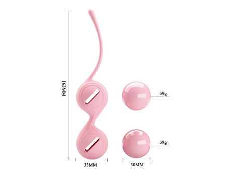 Kulki kegla silikonowe Pretty Love Tighten Up różowe - 5