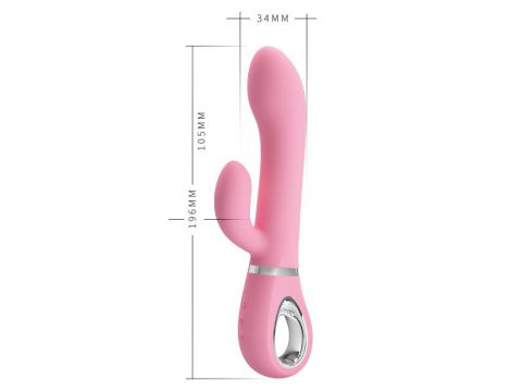 Wibrator króliczek punktu G Pretty Love Ternence różowy USB 19,6 cm - 6