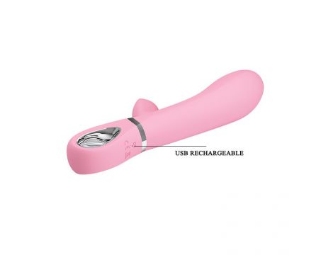 Wibrator punktu G króliczek silikonowy Pretty Love Thomas różowy USB - 7