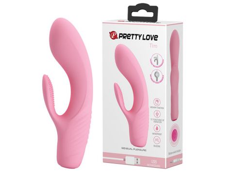 Wibrator królika punktu G Pretty Love TIM USB 12 funkcji z pamięcią