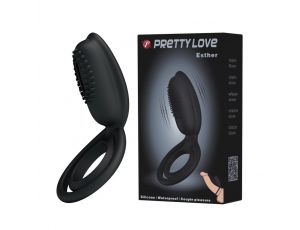 Pierścień erekcyjny wibrujący z wypustką Pretty Love Esther