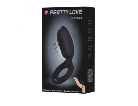 Pierścień erekcyjny wibrujący z wypustką Pretty Love Esther - 10