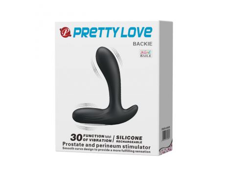 Wibrujący masażer prostaty Pretty Love Backie czarny USB - 8