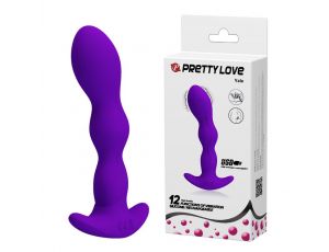 Wibrujący korek analny silikonowy Pretty Love Yale USB 12 trybów
