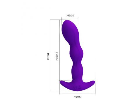 Wibrujący korek analny silikonowy Pretty Love Yale USB 12 trybów - 6
