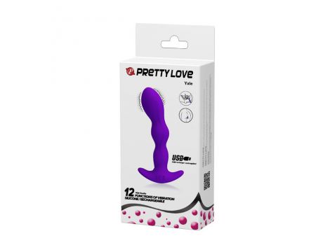 Wibrujący korek analny silikonowy Pretty Love Yale USB 12 trybów - 10