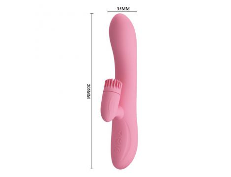 Wibrator silikonowy punktu G Pretty Love Chris rotujący USB 20,5 cm - 6