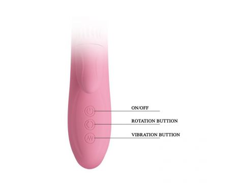 Wibrator silikonowy punktu G Pretty Love Chris rotujący USB 20,5 cm - 7