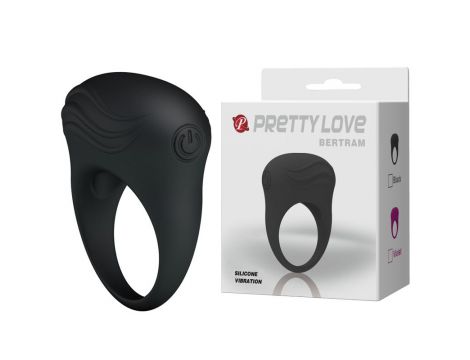 Pierścień erekcyjny wibrujący ultra silny Pretty Love Bertram z wypustką