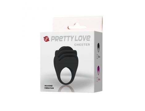 Pierścień erekcyjny wibrujący Pretty Love Chester z wypustką - 8