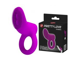 Pierścień erekcyjny wibrujący Pretty Love Cobra fioletowy