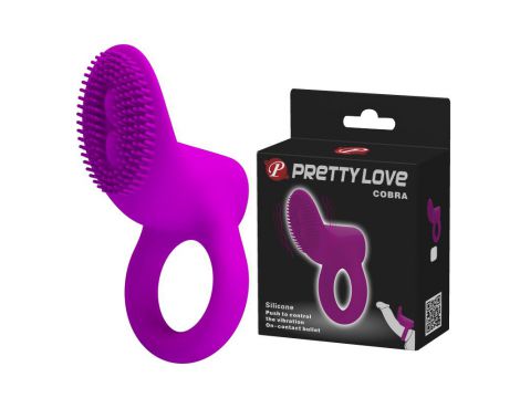 Pierścień erekcyjny wibrujący Pretty Love Cobra fioletowy