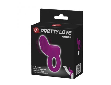 Pierścień erekcyjny wibrujący Pretty Love Cobra fioletowy - 8