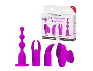 Zestaw wibracyjny Pretty Love silikonowy 12 trybów 4 w 1