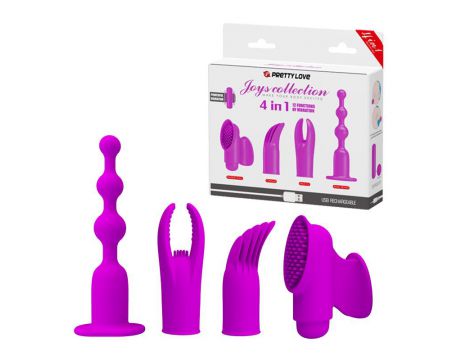 Zestaw wibracyjny Pretty Love silikonowy 12 trybów 4 w 1