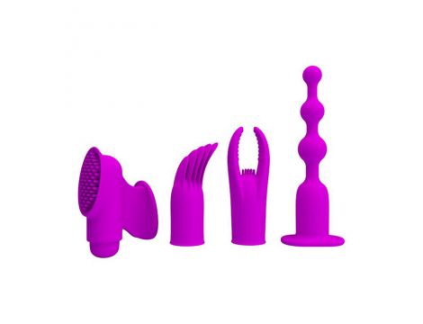 Zestaw wibracyjny Pretty Love silikonowy 12 trybów 4 w 1 - 2