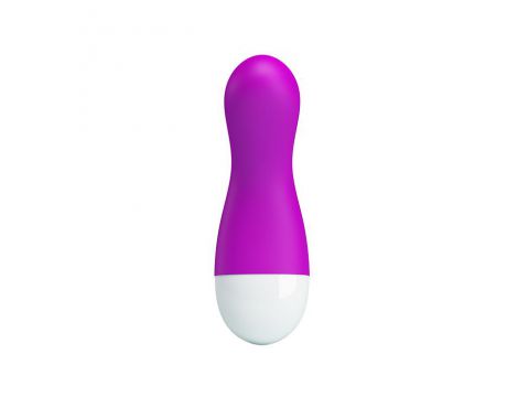 Wibrator mini Ian Pretty Love fioletowy silikonowy USB 30 funkcji - 3