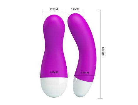 Wibrator mini Ian Pretty Love fioletowy silikonowy USB 30 funkcji - 6