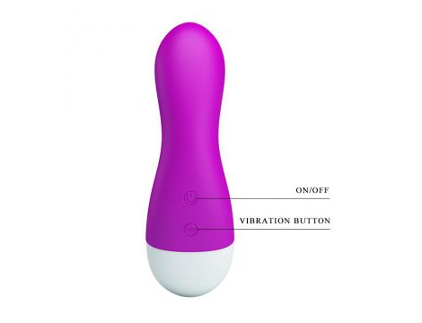 Wibrator mini Ian Pretty Love fioletowy silikonowy USB 30 funkcji - 7