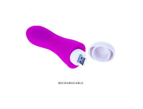 Wibrator mini Ian Pretty Love fioletowy silikonowy USB 30 funkcji - 8