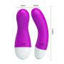 Wibrator mini Ian Pretty Love fioletowy silikonowy USB 30 funkcji - 7