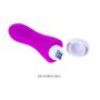 Wibrator mini Ian Pretty Love fioletowy silikonowy USB 30 funkcji - 9