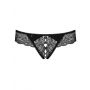 Stringi otwarte koronkowe Miamor Obsessive czarne XXL - 4