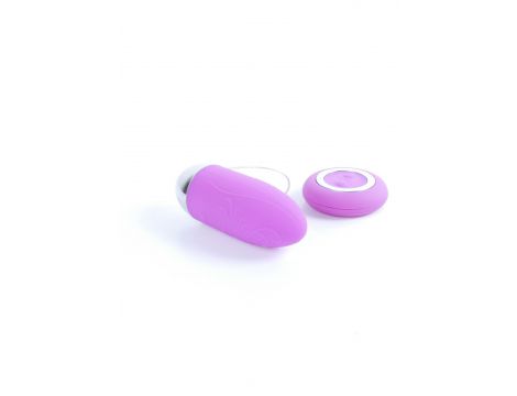Jajeczko wibracyjne bezprzewodowe z pilotem Boss Series fioletowe 9 cm - 4