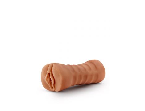 Masturbator z wibracją M for Men Sofia Mocha TPE na baterie AAA - 5