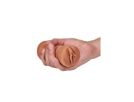 Masturbator z wibracją M for Men Sofia Mocha TPE na baterie AAA - 7
