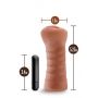 Masturbator z wibracją M for Men Sofia Mocha TPE na baterie AAA - 7