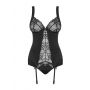 Gorset i figi Obsessive Heartina czarny L/XL - 6