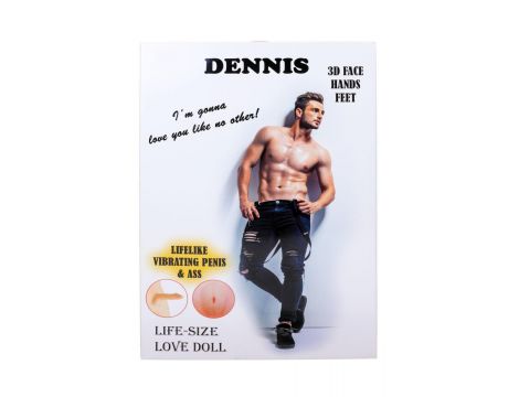 Nadmuchiwana lalka męska Dennis 3D wibrująca - 2