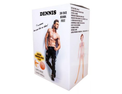 Nadmuchiwana lalka męska Dennis 3D wibrująca - 5
